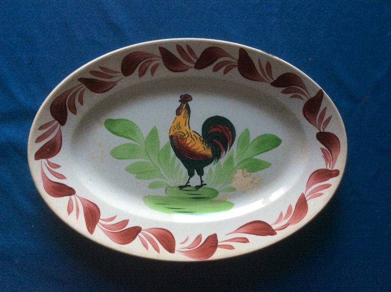 Vends plat de collection ovale le célèbre coq… Terre de fer