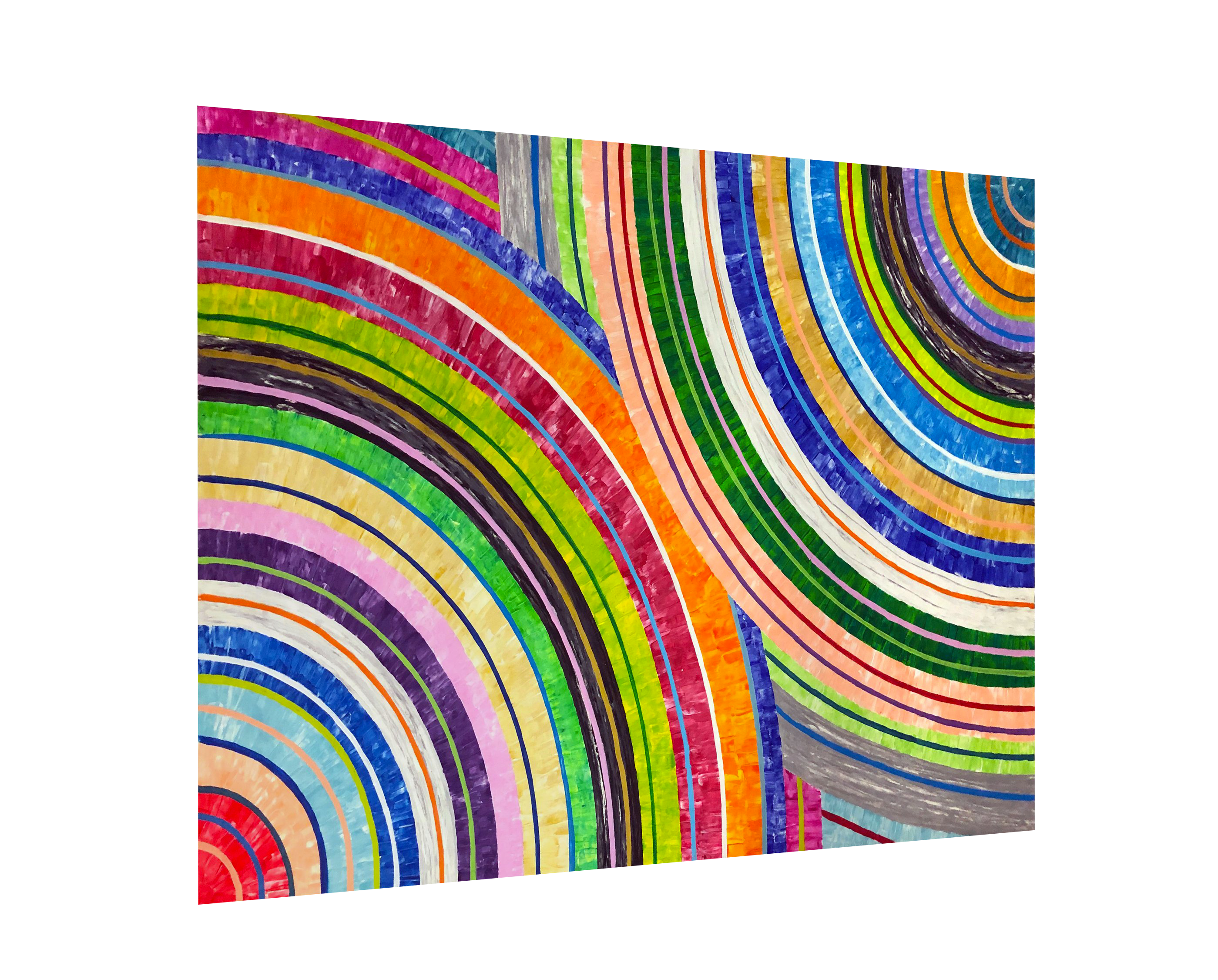 Art Abstrait Constructiviste • Mimi Eres • Rings • Tableau Contemporain • 2022