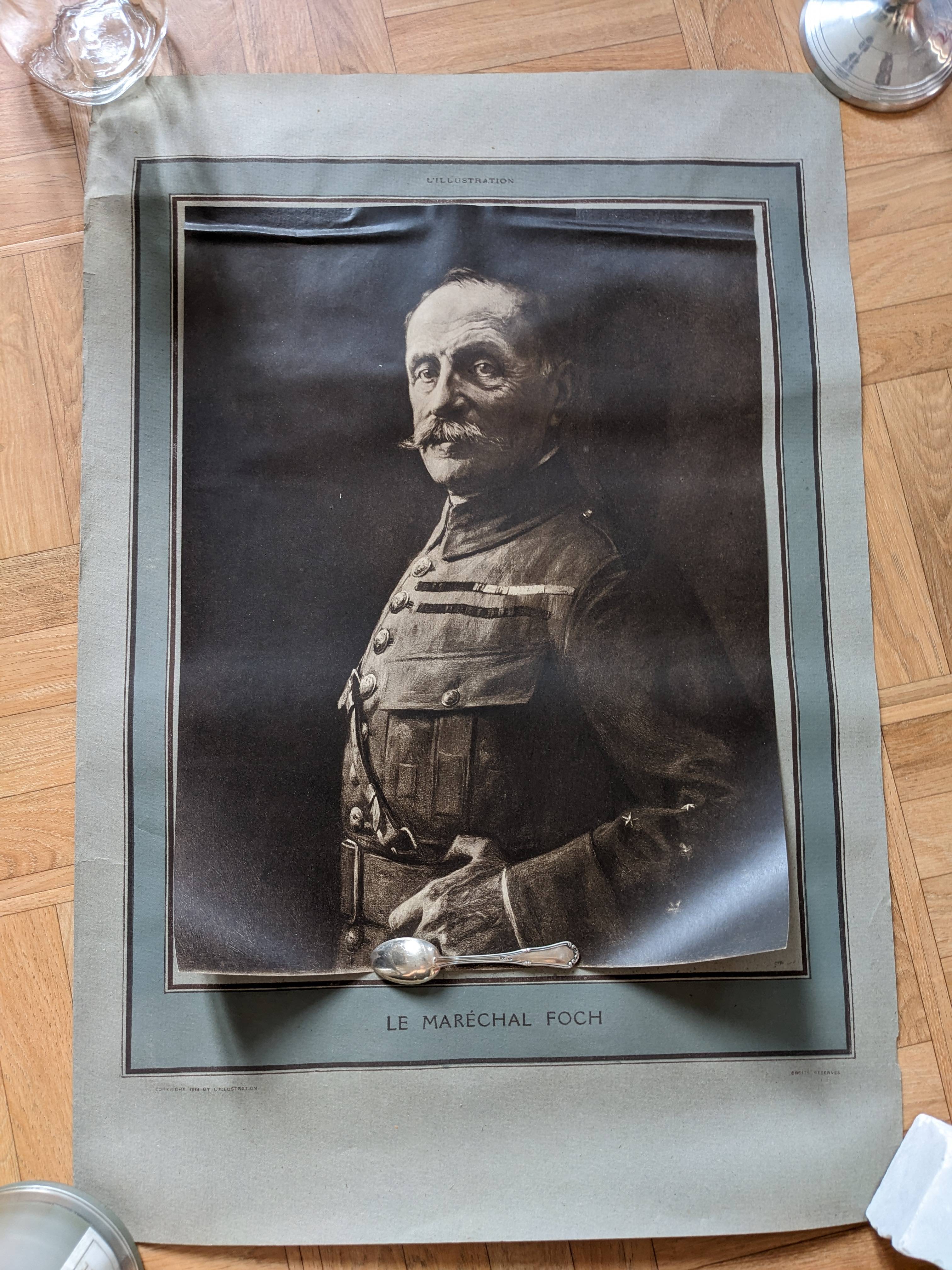 Affiche ancienne du Maréchal Foch