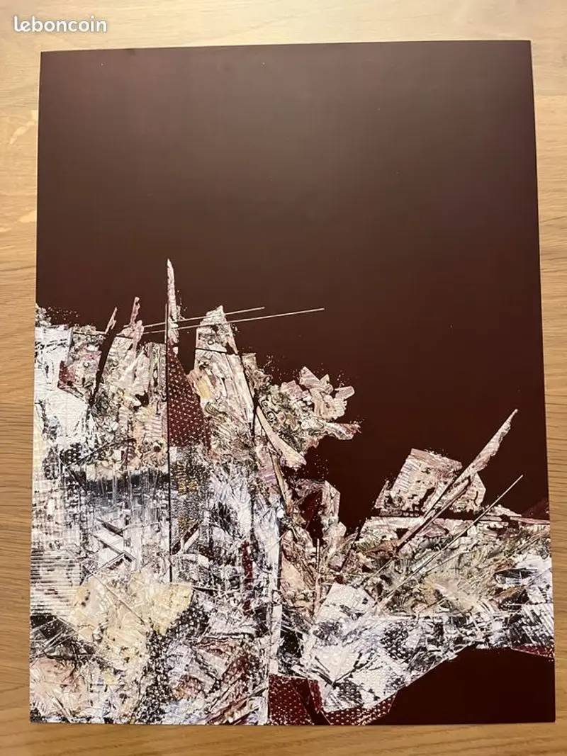 Affiche bordeaux et beige Lee Bul