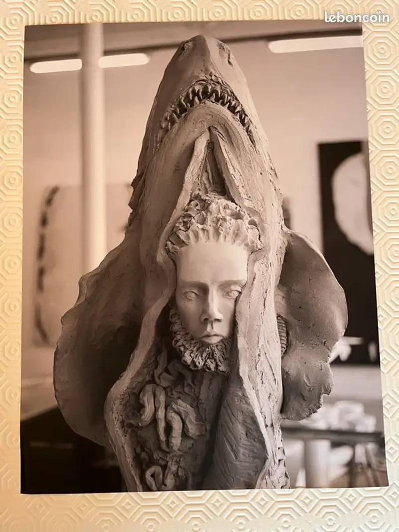 Affiche femme requin noire et blanche Jean-Marie Appriou