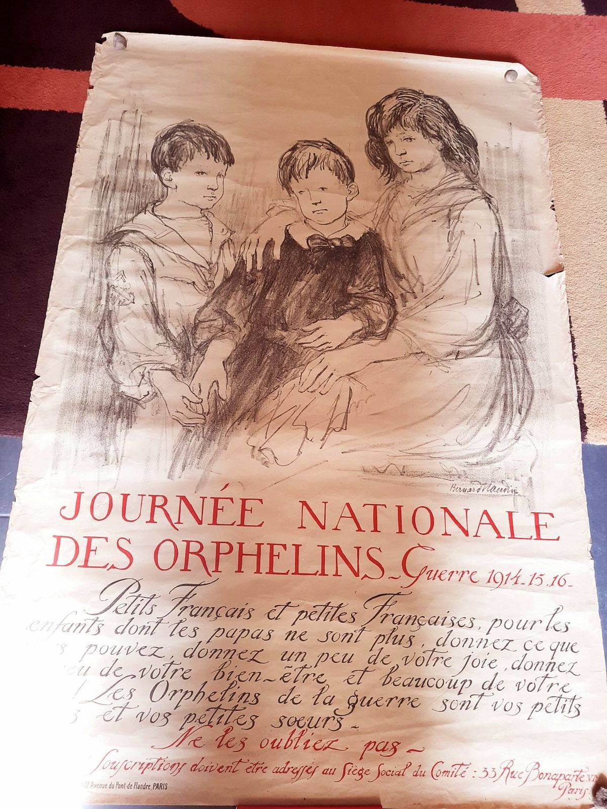 Vends Affiche 1ère guerre mondiale
