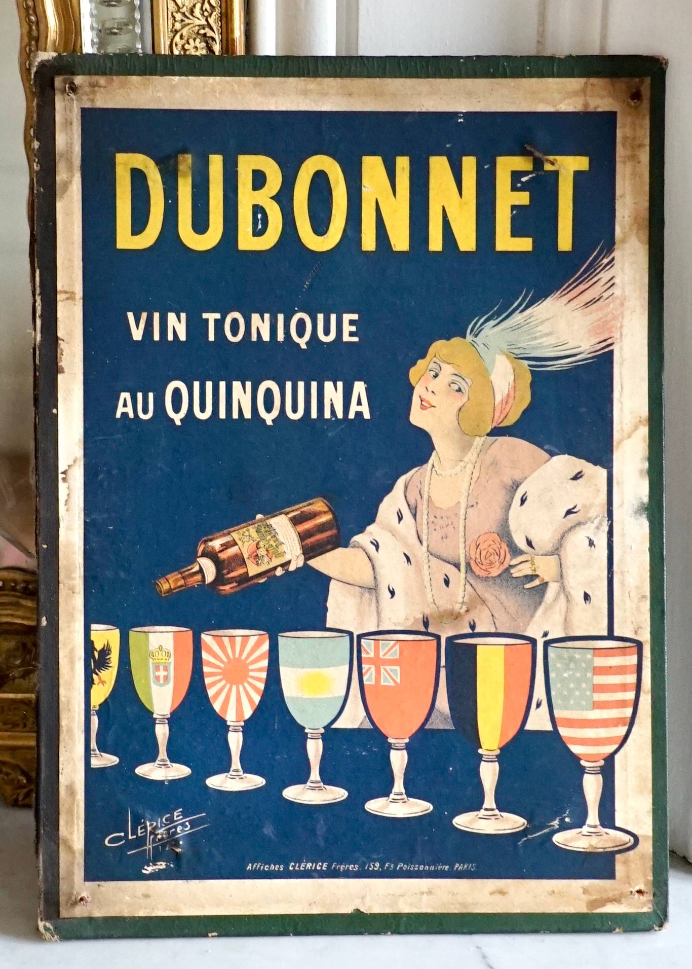 Vends affiche publicitaire Dubonnet 1910