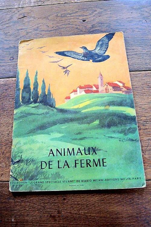 Ancien Livre Pour Enfant : Animaux de la Ferme de Mario Milani