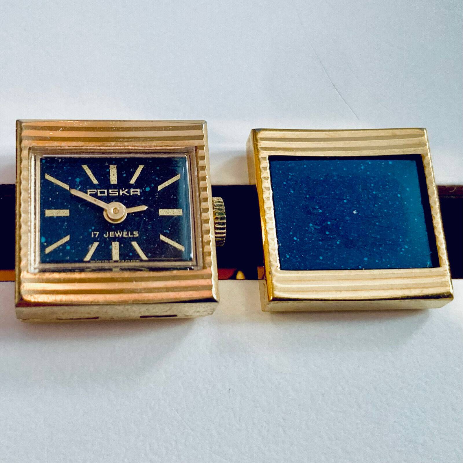 Boutons de manchette montre FOSKA 17 Jewels Swiss Made