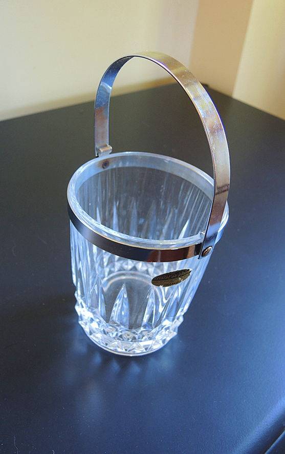 Ancien Sceau à Glaçons en Cristal Taillé