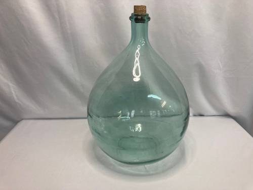 Ancienne bonbonne dame jeanne verte 10 litres début XXème