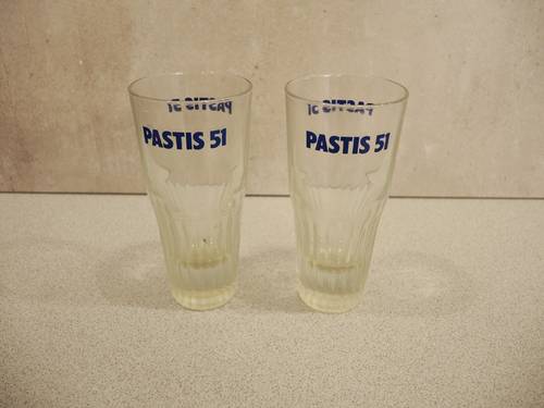 2 Anciens Verres Pastis 51