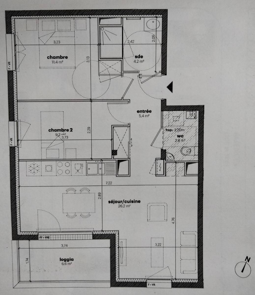 Loue appartement neuf - 59m² - 4km d’Angers centre ville