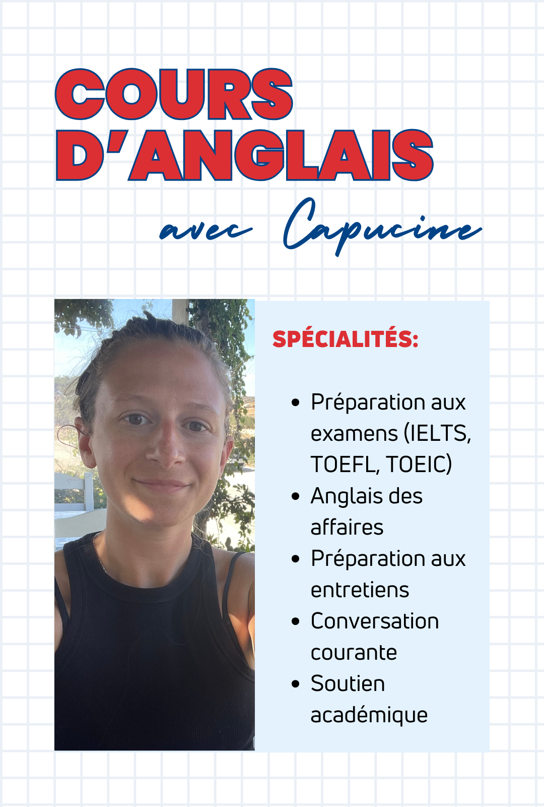 Enseignante en master propose cours particuliers (Prépa, Ielts, Toefl etc.) anglais