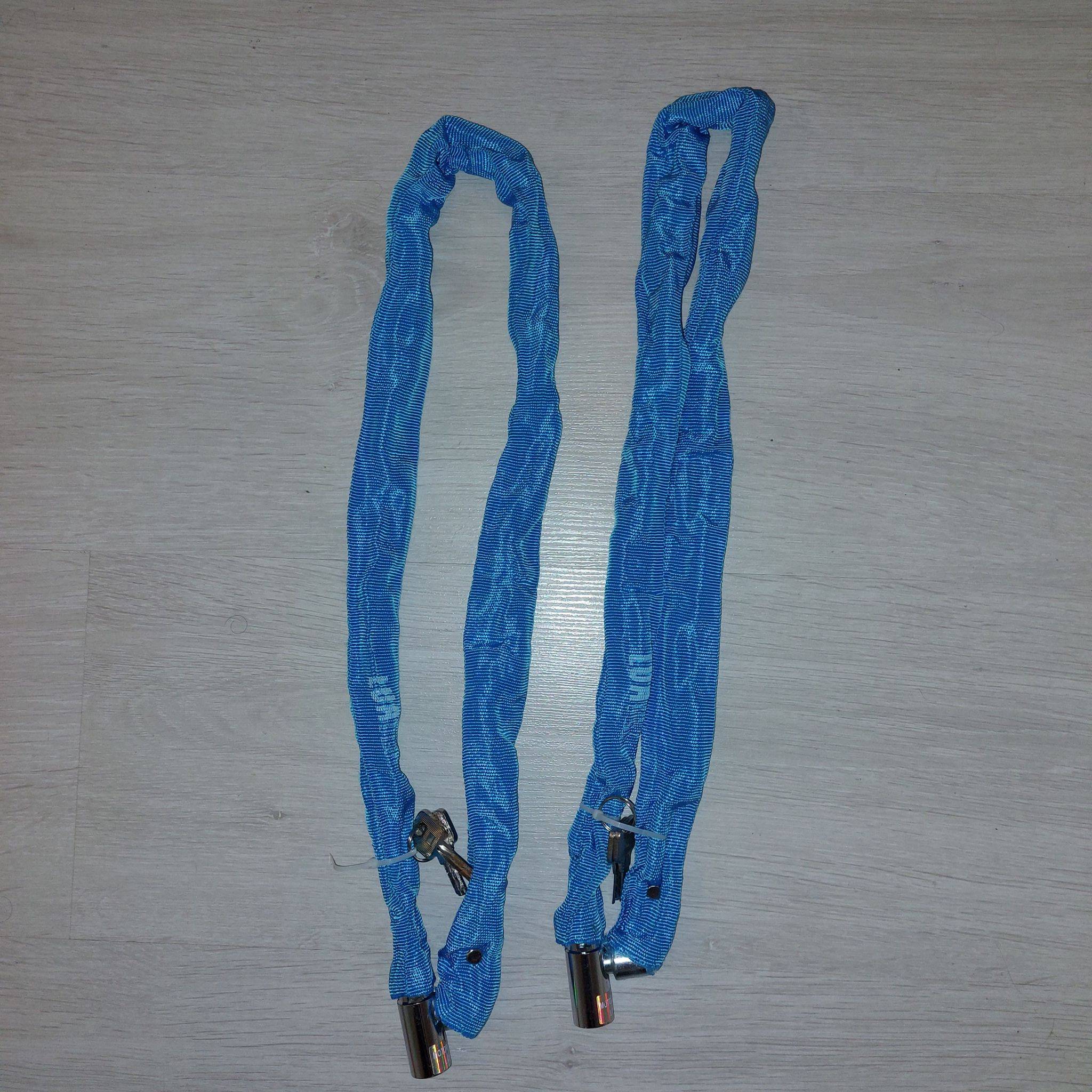 2 x Antivols Chaines cadenas acier 1m