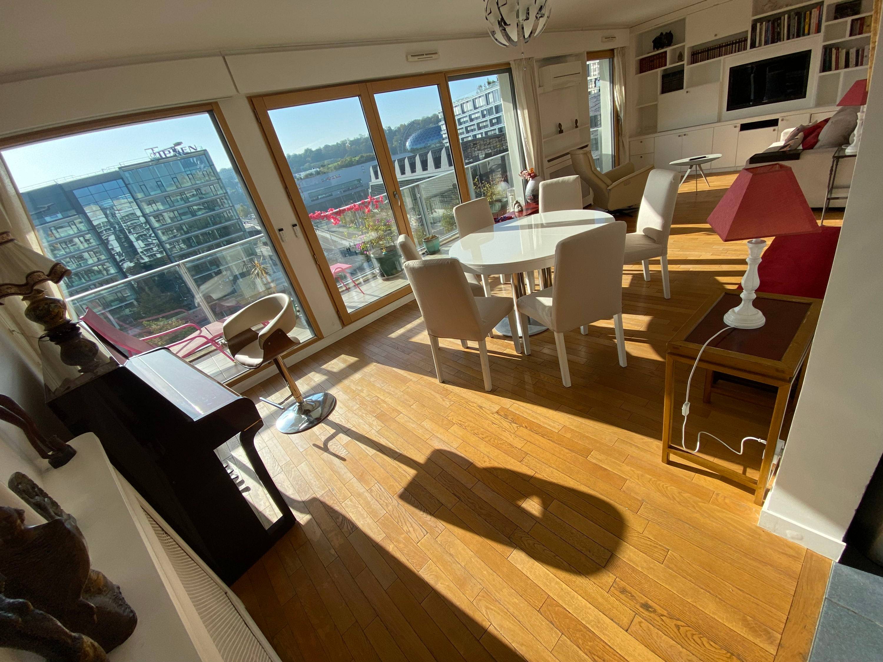 Loue 3 pièces meublé 1 chambre Boulogne, vue Seine et Parc, 6è étage