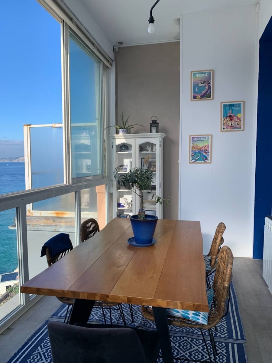 Loue appartement avec vue mer - 1 chambre - 2 couchages - Marseille 7ème Endoume/Malmousque