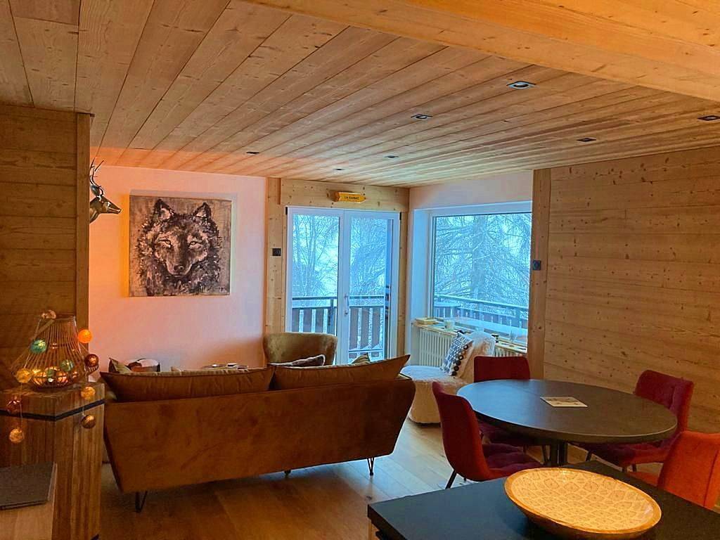 Loue appartement ambiance montagne départ ski à 150m - 5 couchages - 3 chambres La Clusaz