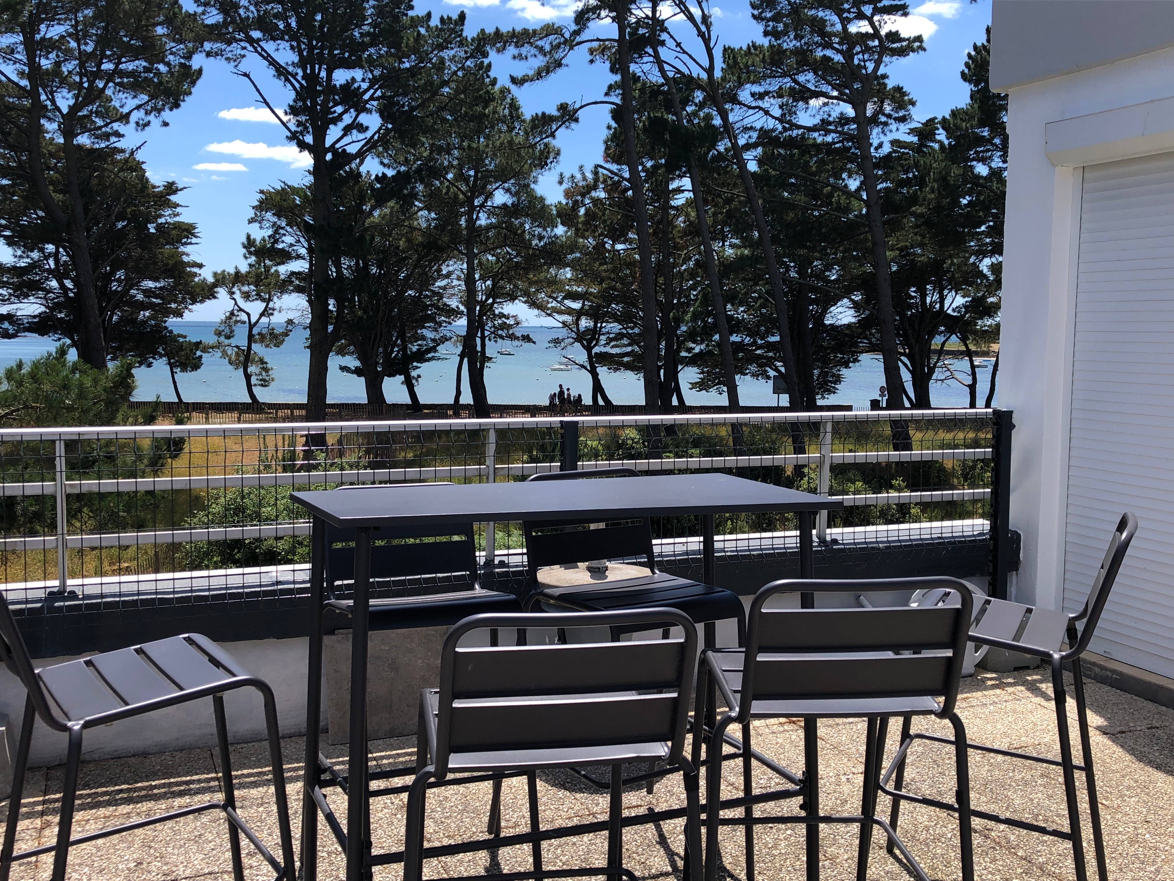 Loue appartement vue mer et grande terrasse - 9 couchages - Saint-Philibert (56)