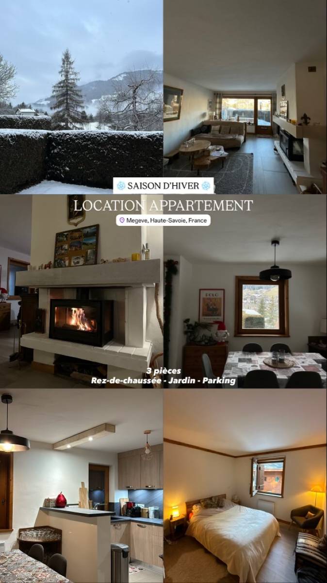 Loue appartement en location semaine/vacances/week-end à Megève - 4 couchages