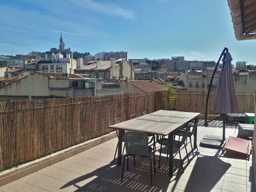 Loue bel appartement marseillais lumineux avec 2 grandes terrasses - 4 couchages - Marseille 7ème