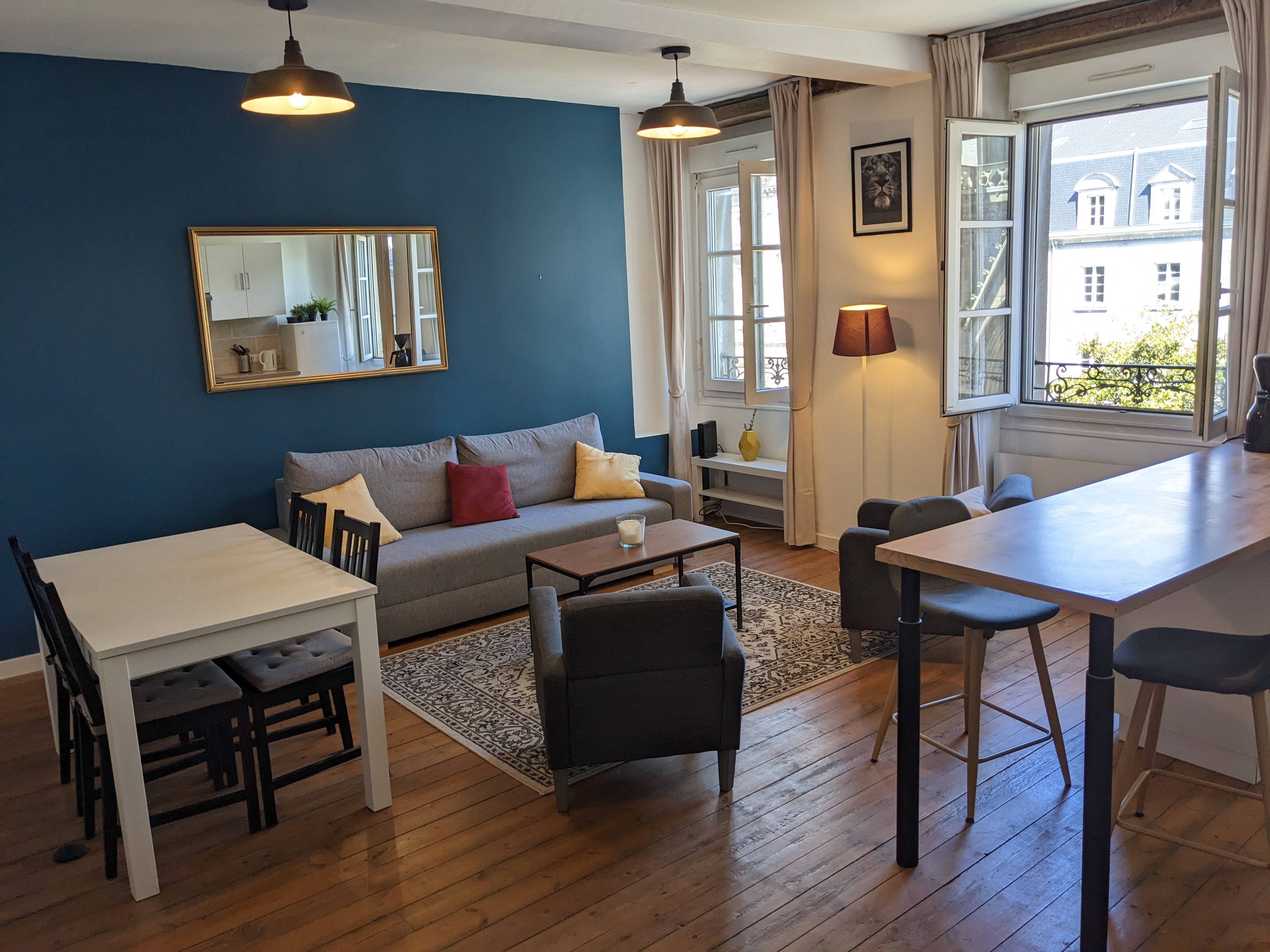 Loue Nantes Hypercentre / Joffre : Grand T2 Meublé 50m² - Charme de l’ancien & rénové