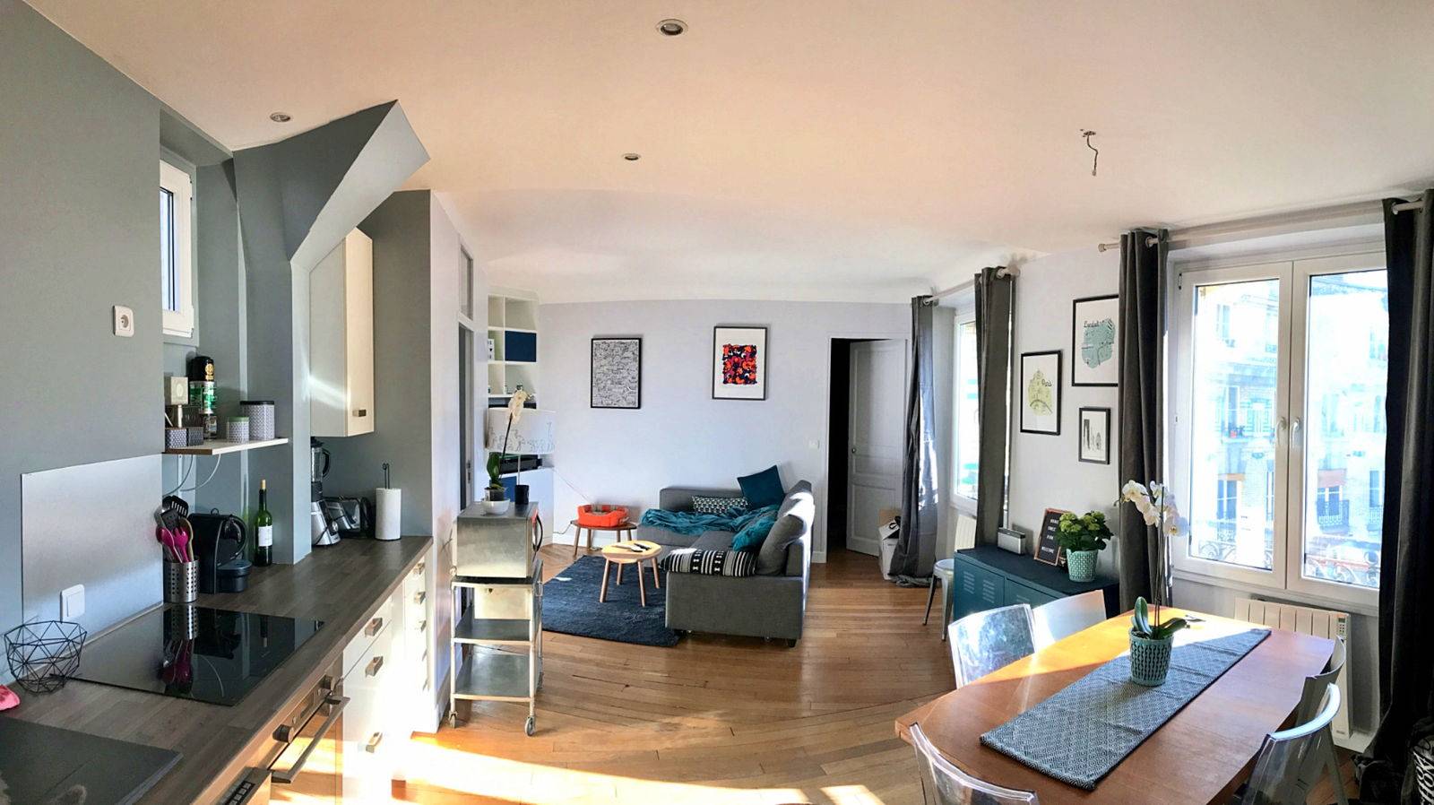 Loue appartement T2 meublé 50m² Paris 17ème Epinettes