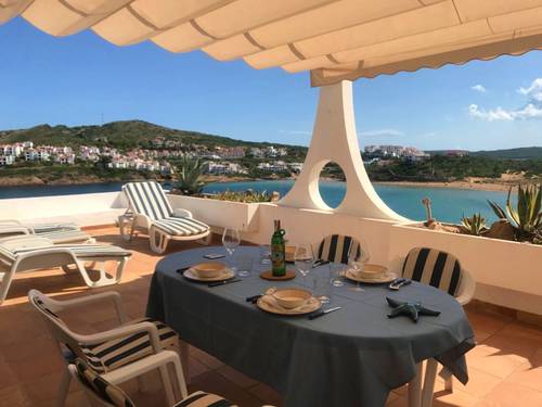 Loue appartement, 2 chambres, 5 couchages, vue/accès directs mer, Minorque, Espagne