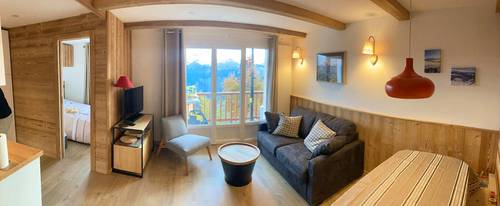 Loue appartement cosy 2 chambres 5 couchages refait neuf départ/retour à skis - Huez (38)