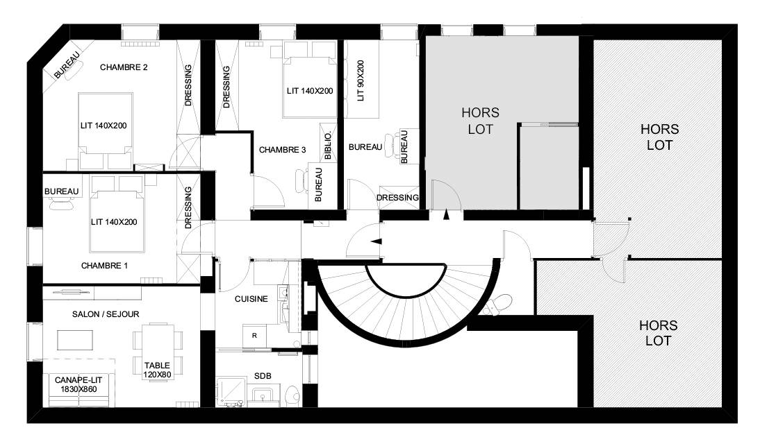 Loue Appartement 5 pièces, meublé, quartier Assas - 70m², Paris 6ème