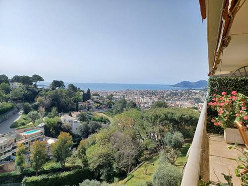 Vends appartement vue mer 3 pièces de 83m² avec terrasse, parking, piscine et tennis Le Cannet