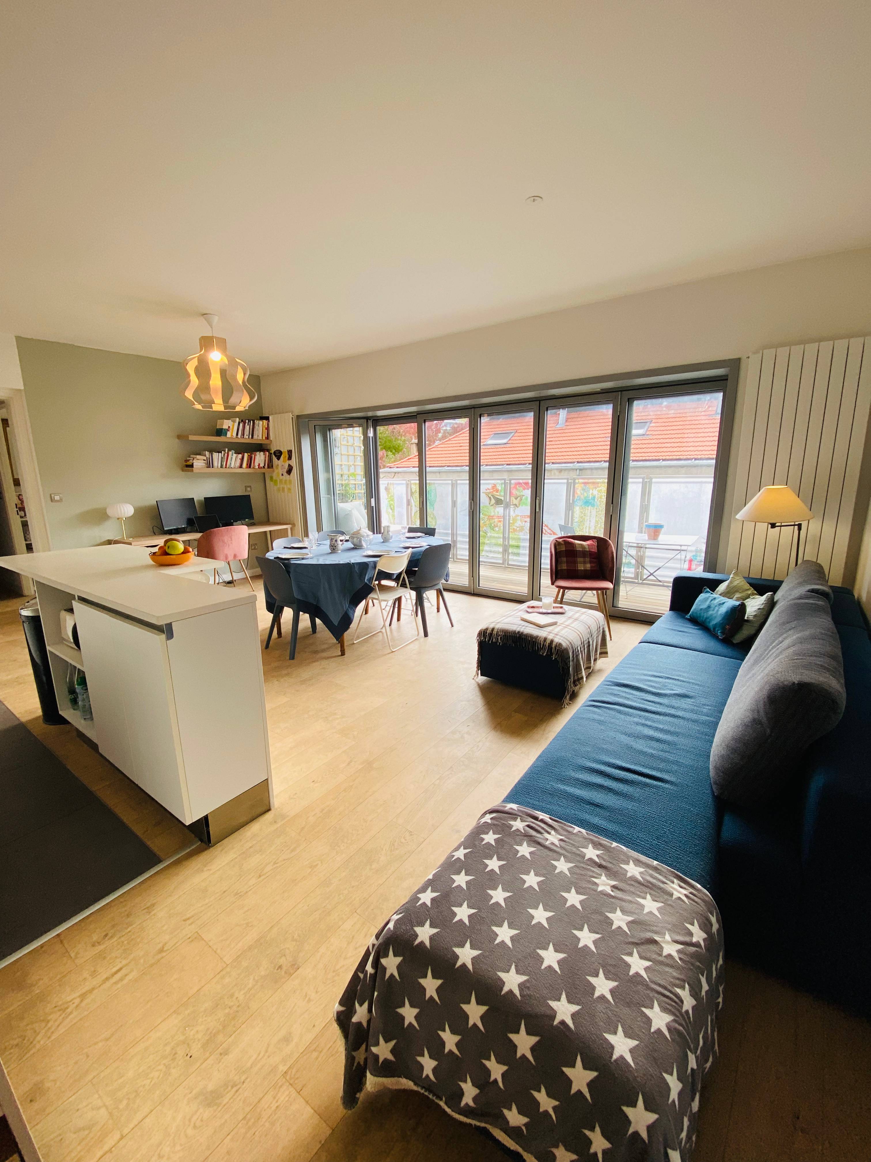 Loue Appartement avec terrasse - Batignolles - 3 chambres, 7 couchages, - Parking - Paris 17ème