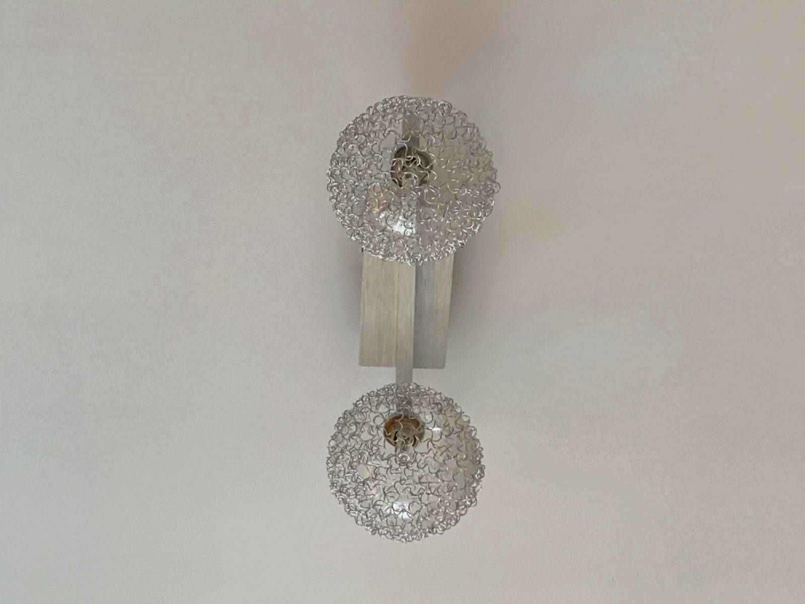 Applique moderne alu brossé - 2 ampoules