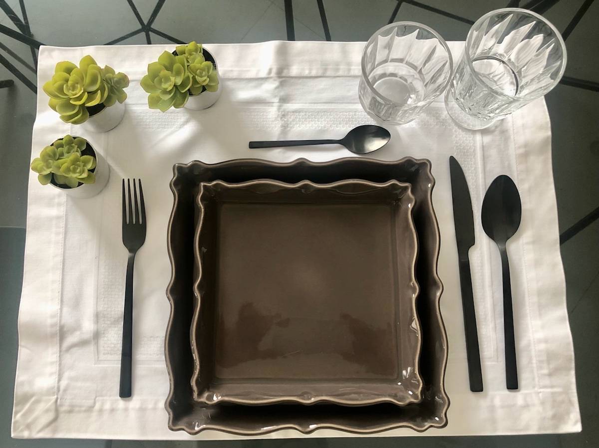 Appolia assiettes taupes lot de 12 grands modèles