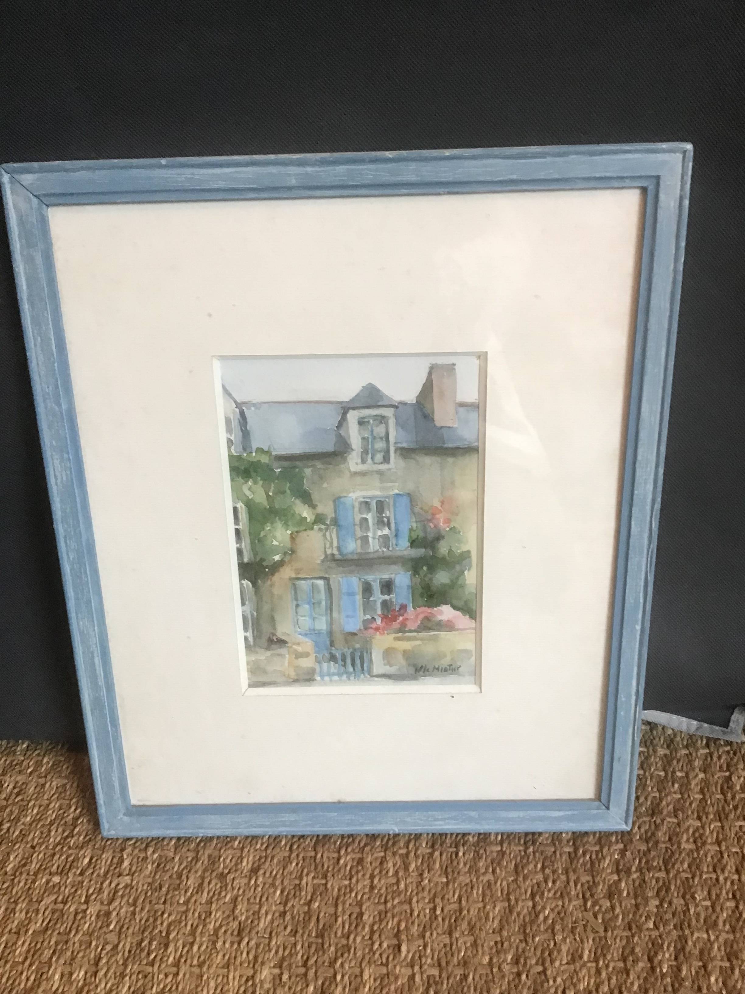 Aquarelle d’une maison en Bretagne
