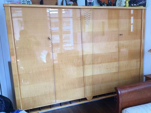 Armoire/lingère art deco en sycomore années 50 très bon état