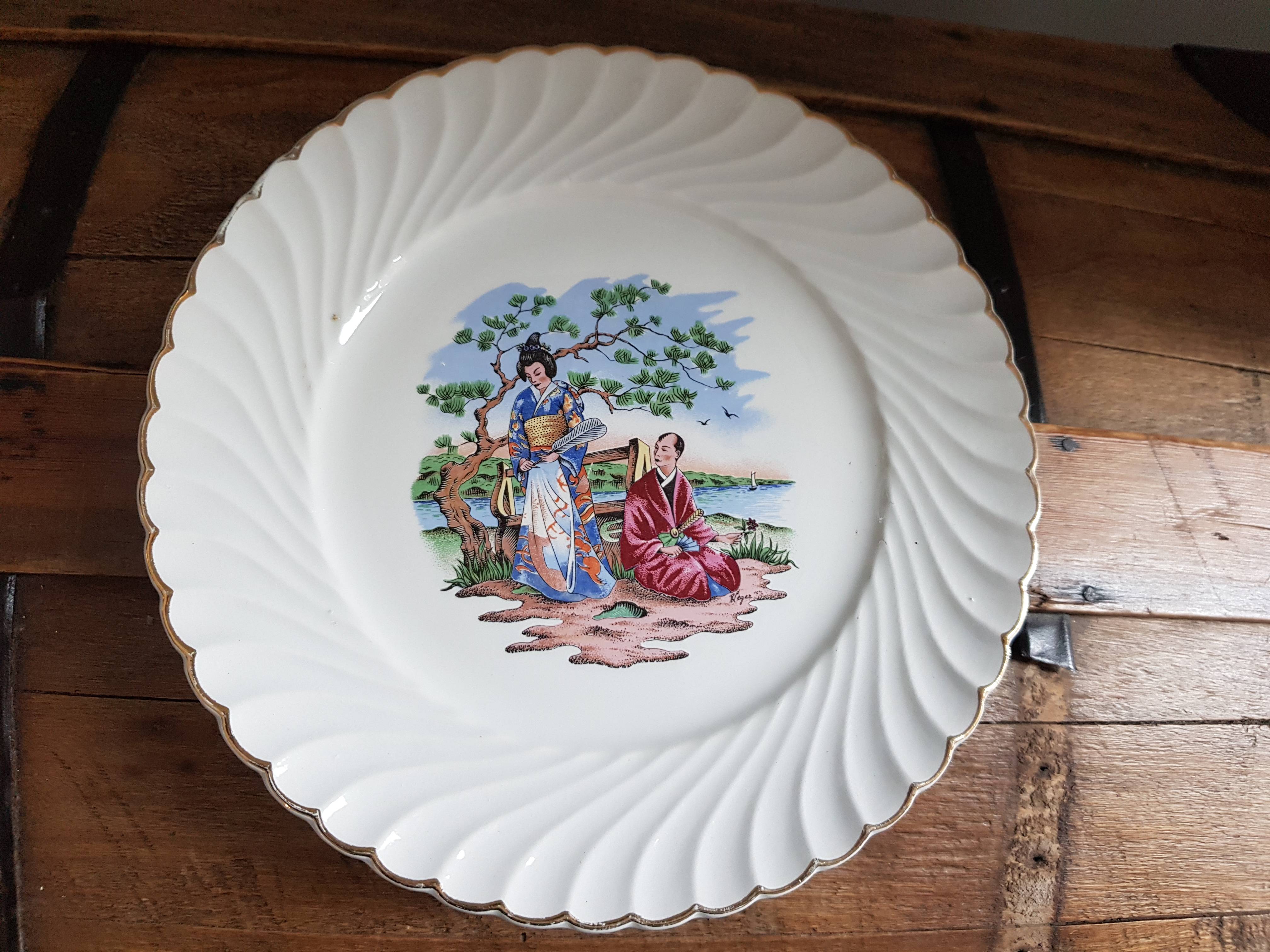 Assiette décoration asiatique