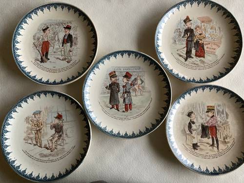 Assiette humoristique ancienne armée française