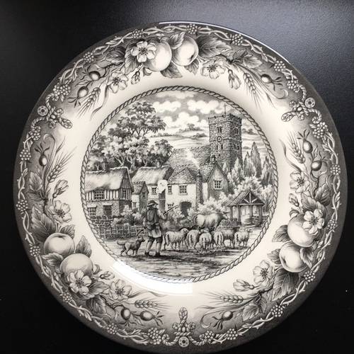 1 Assiette Royal Stafford Dessert Herdsman Black