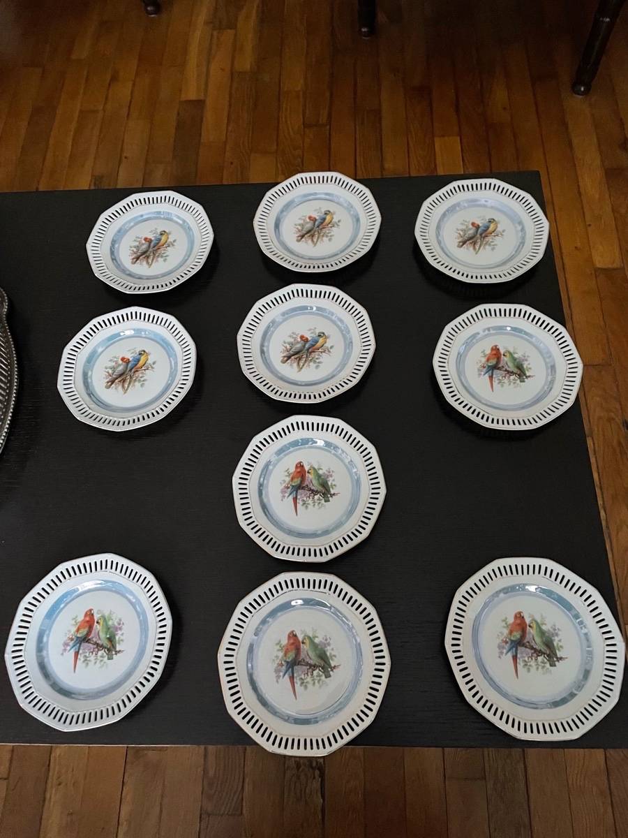Suite de 10 assiettes creuses Winterling Bavaria années 70 vintage 70's