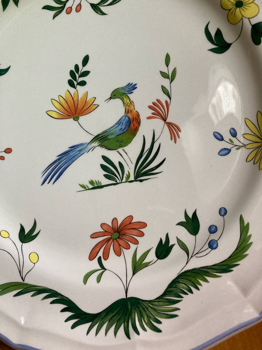 Vends assiettes Gien oiseau de paradis