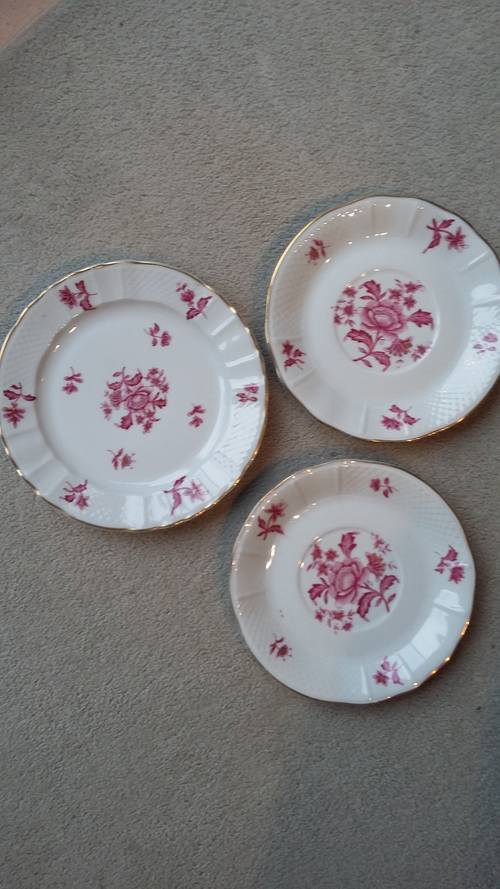 Assiettes vintage - faîence "Le vase étrusque" par Bernardeau