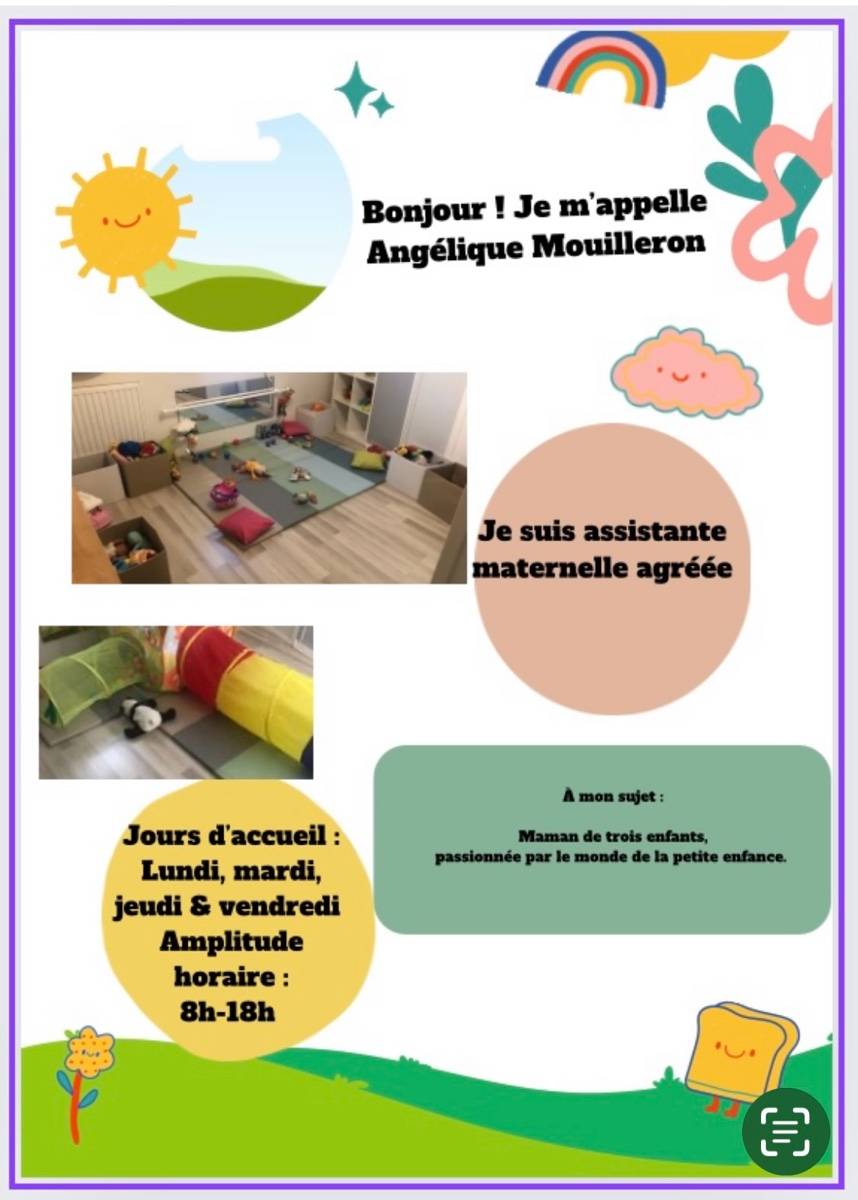 Assistante maternelle agréée propose place