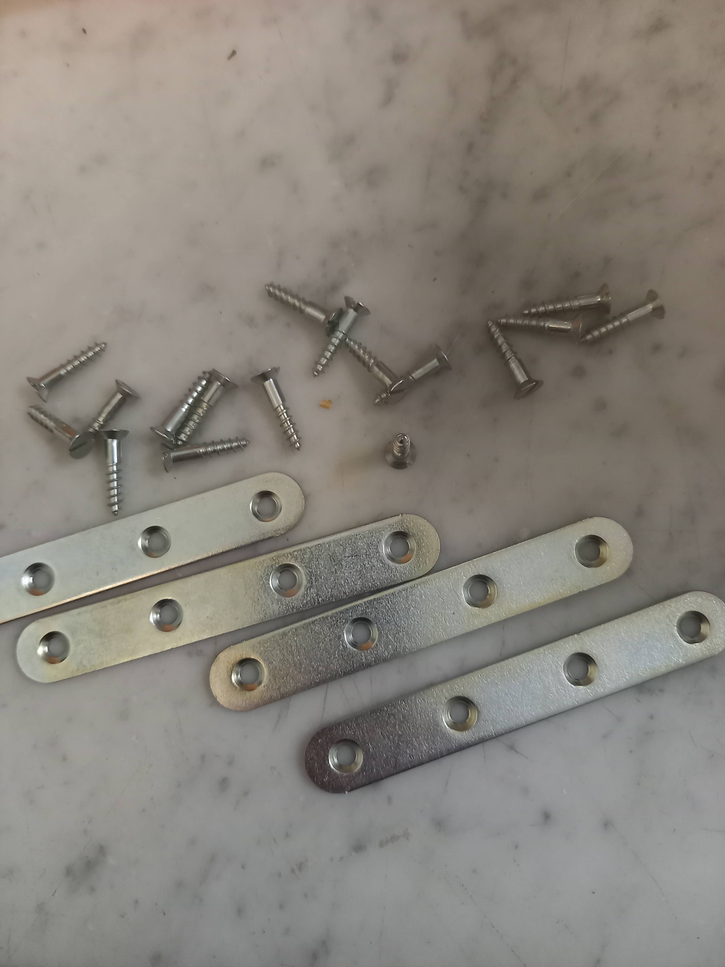 30 Attaches De Suspension Trou De Serrure + 60 Vis - Pour Cadres, Miroirs, Tableaux - 44x16mm