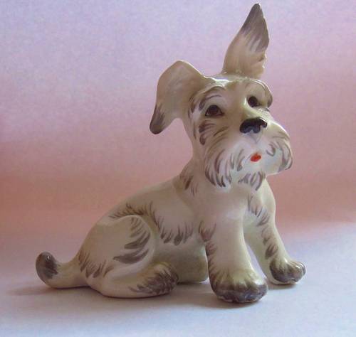 Wien Augarten Chien Porcelaine de Vienne Fox Terrier