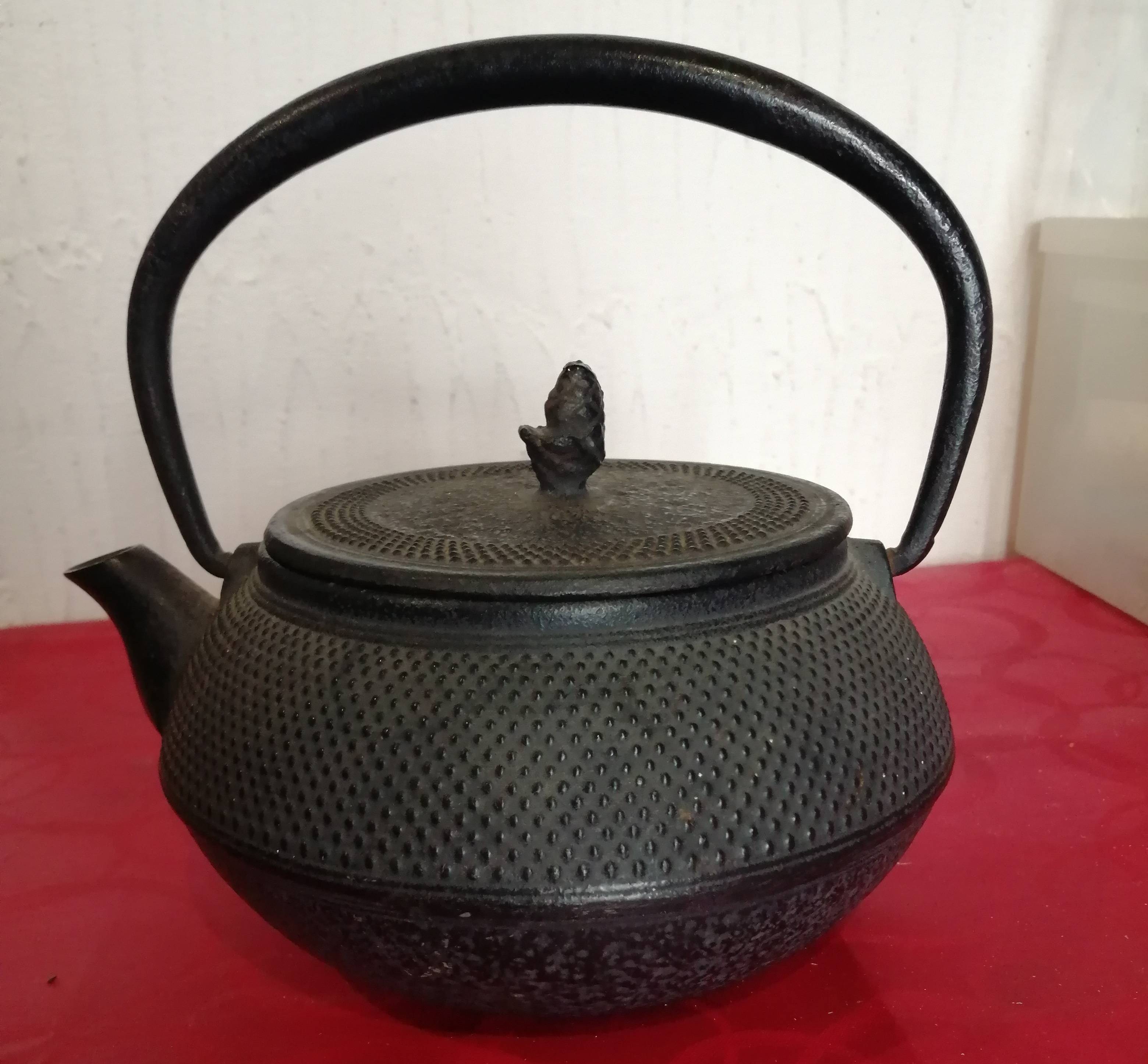 Authentique théière japonaise en fonte style Nanbu Tekki