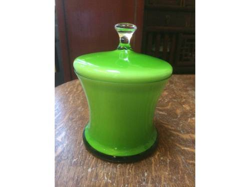 2 magnifiques pots verre soufflé italien