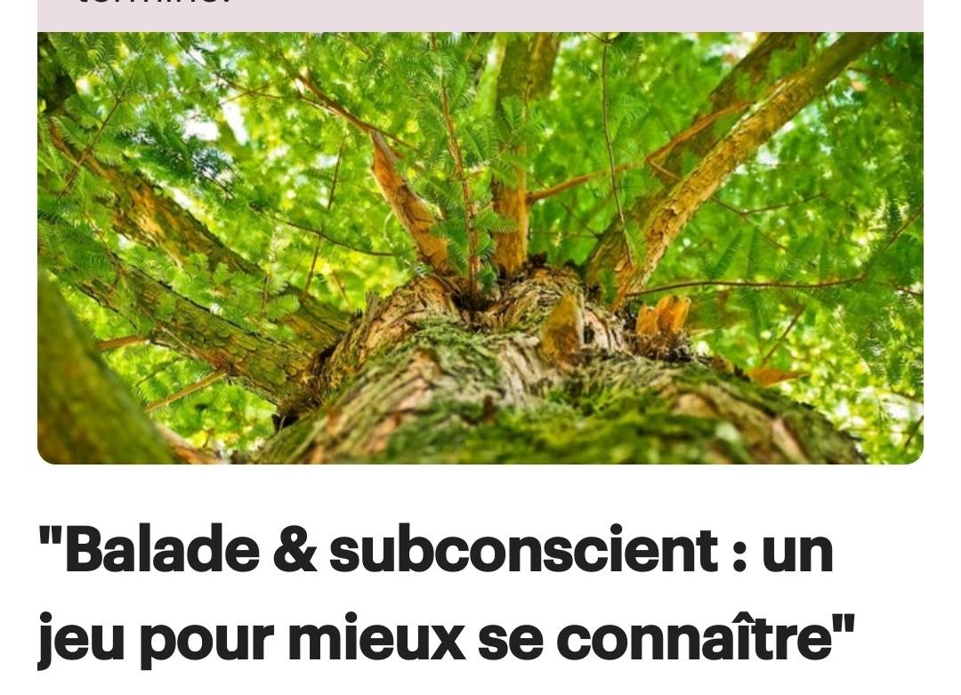 Propose "balade et subconscient" le 3 août