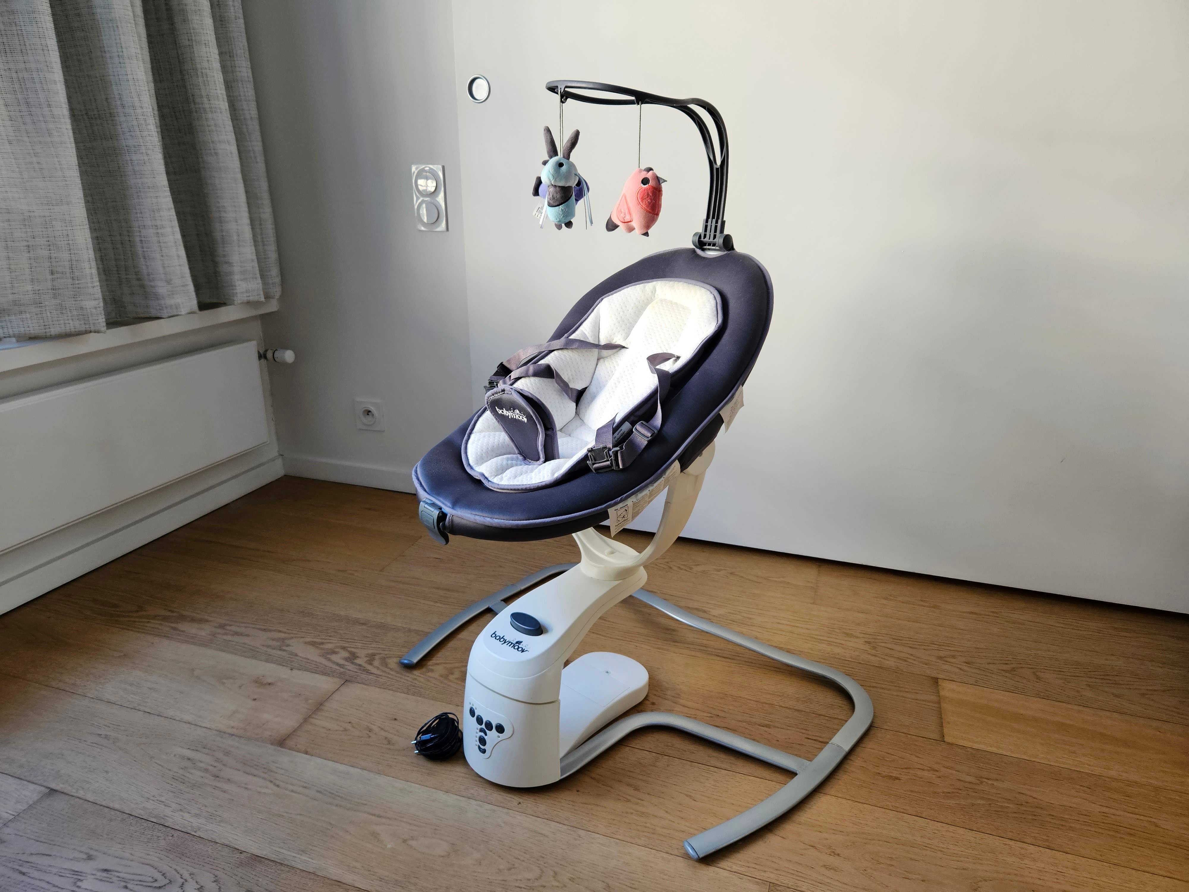 Altalena Elettrica Babymoov Swoon Motion 3 In 1 - Dondolo Per Neonati, Bianco/Grigio, Con Modalità Oscillazione - Foto 2
