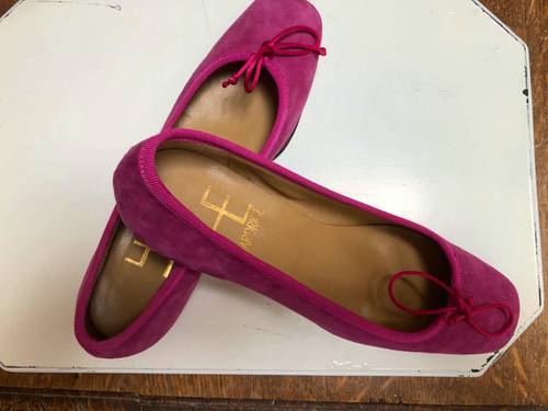 Ballerines cuir velours, taille 38 Hardrige