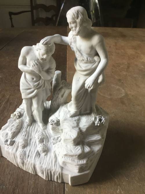 Le Baptême du Christ, biscuit début du 18ème