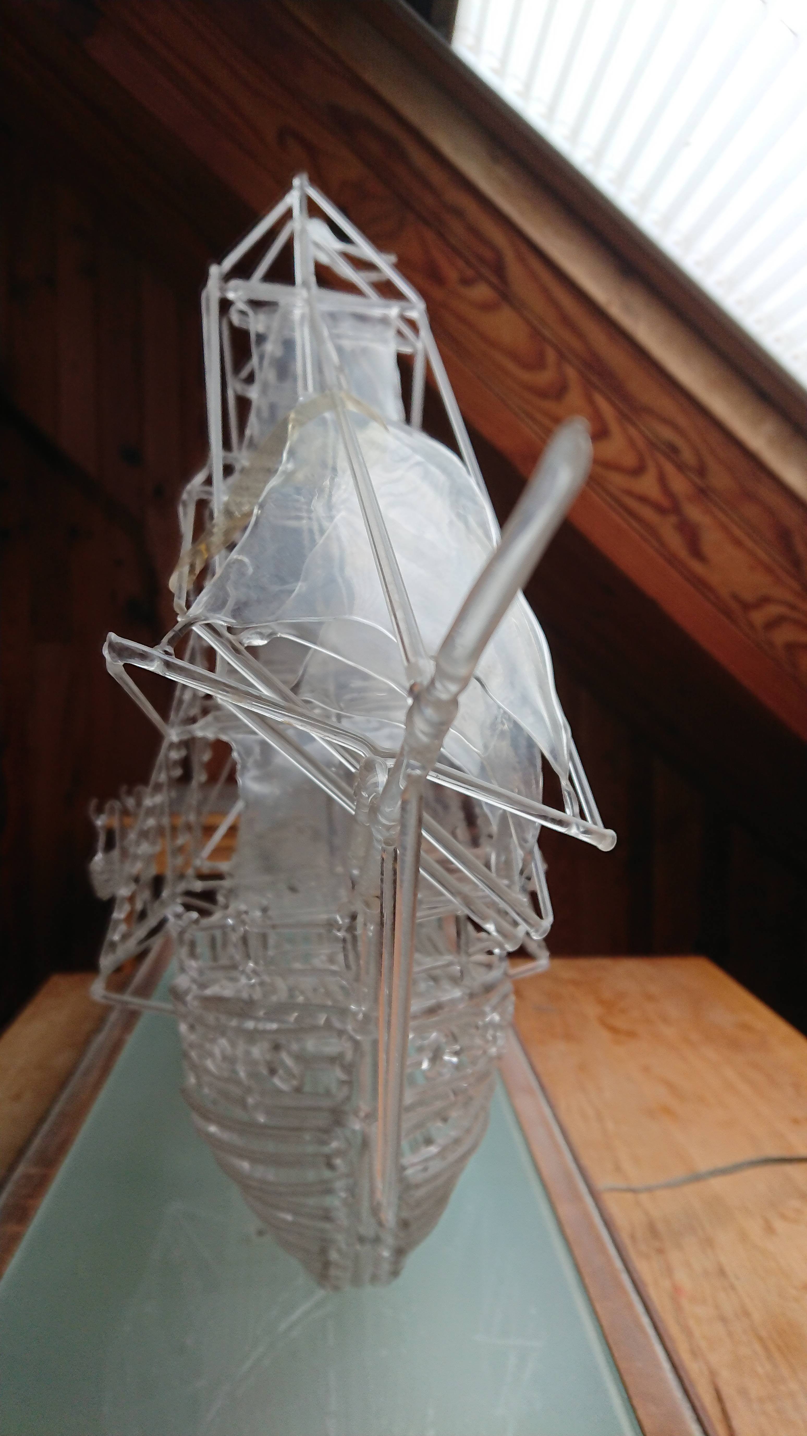 Bâteau en verre pièce unique
