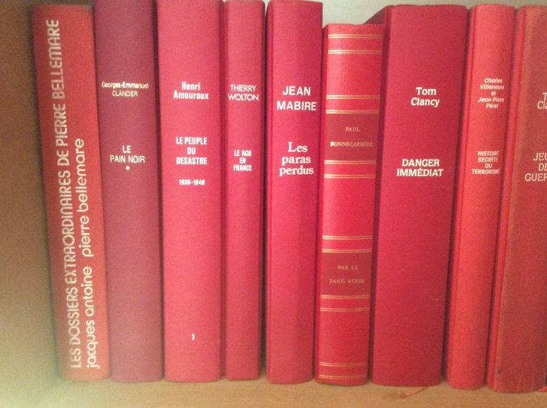 Vide bibliothèque vente de livres reliés, liste jointe