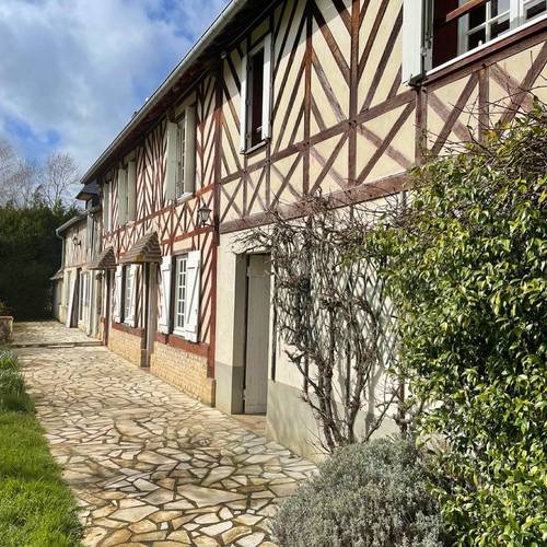Loue belle longère & piscine chauffée près des plages - 5 chambres, 10 couchages - Beuvron-en-Auge (14)